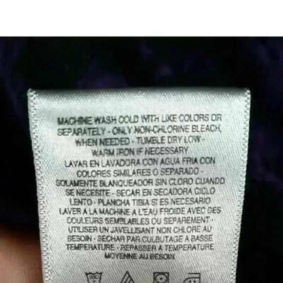 Jessica Simpson Purple Black Leopard Chiffon Short Sleeve Boat Neck Medium - Picture 5 of 5